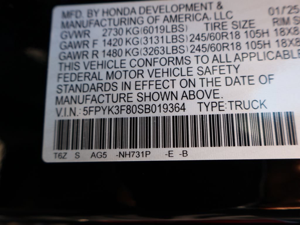 Certified 2025 Honda Ridgeline Black Edition image 35
