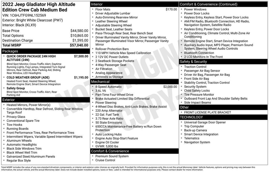 Certified 2022 Jeep Gladiator Overland image 45