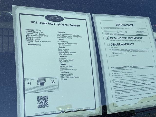 Used 2021 Toyota RAV4 XLE Premium AWD/4WD image 38