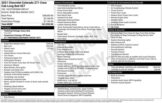Used 2021 Chevrolet Colorado Z71 AWD/4WD image 4