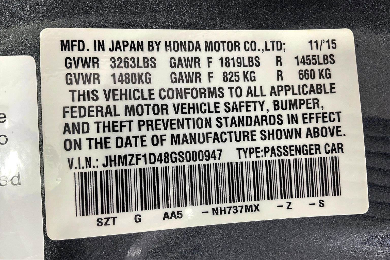 Used 2016 Honda CR-Z LX image 17