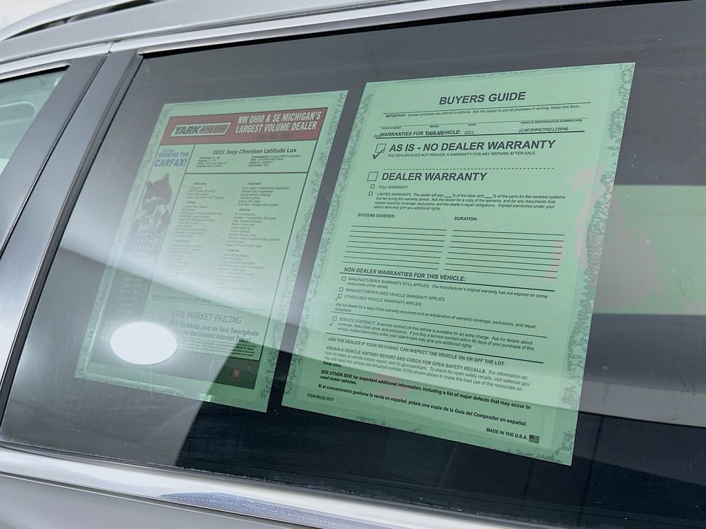 Certified 2021 Jeep Cherokee Latitude Lux image 15