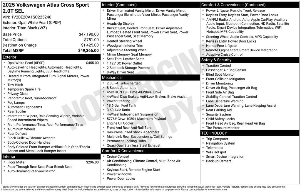 Used 2025 Volkswagen Atlas Cross Sport SEL image 14