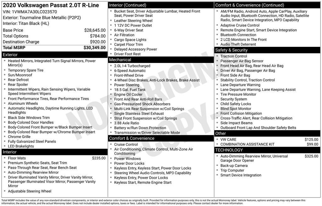 Used 2020 Volkswagen Passat 2.0T R-Line image 2
