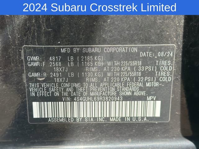 Used 2024 Subaru Crosstrek 2.5i Limited AWD/4WD image 31