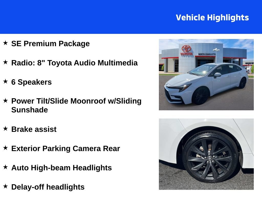 Used 2024 Toyota Corolla SE w/ SE Premium Package FWD image 4