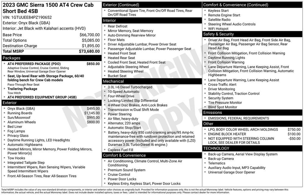 Used 2023 GMC Sierra 1500 AT4 w/ AT4 Preferred Package image 36