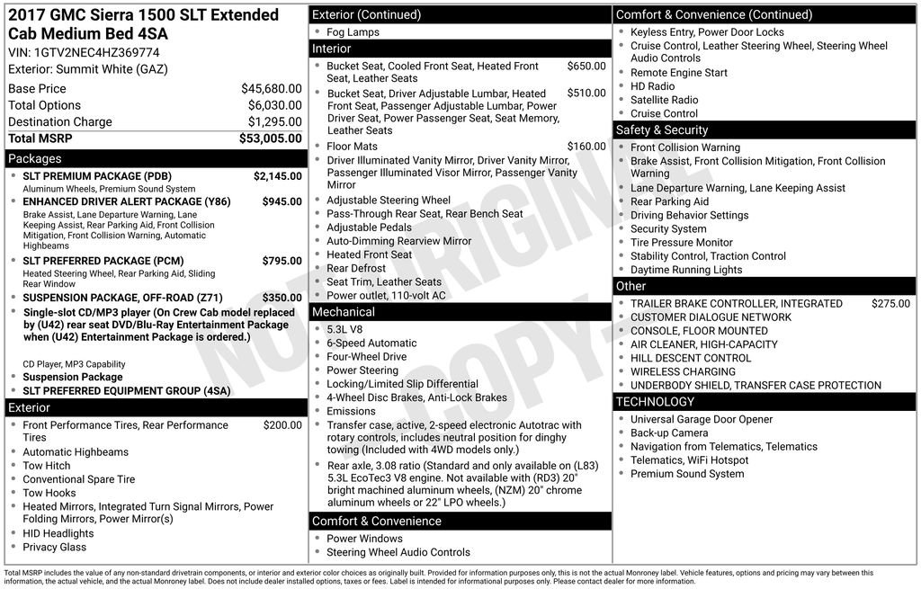 Used 2017 GMC Sierra 1500 SLT w/ SLT Premium Package image 28