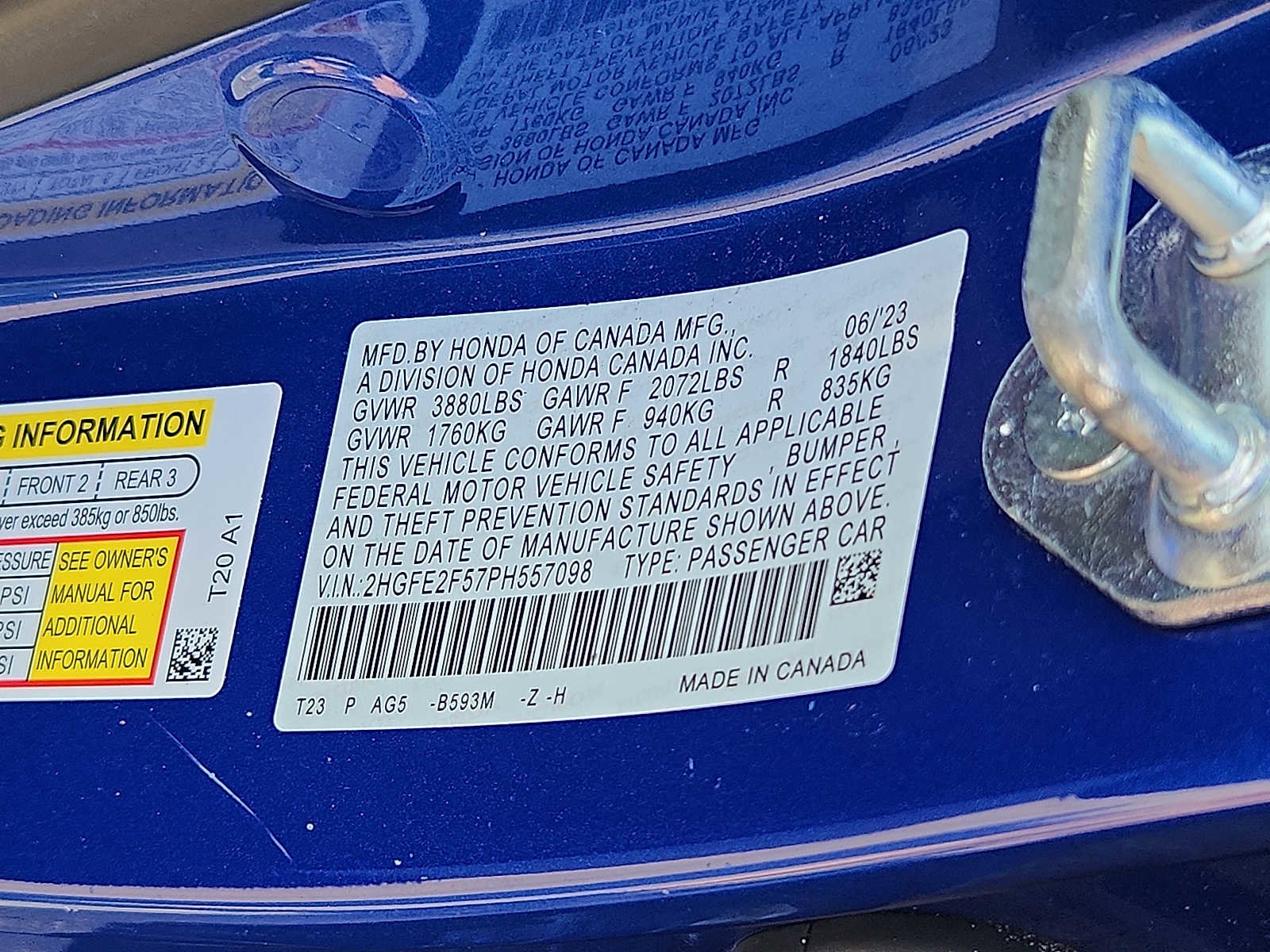 Certified 2023 Honda Civic Sport image 26