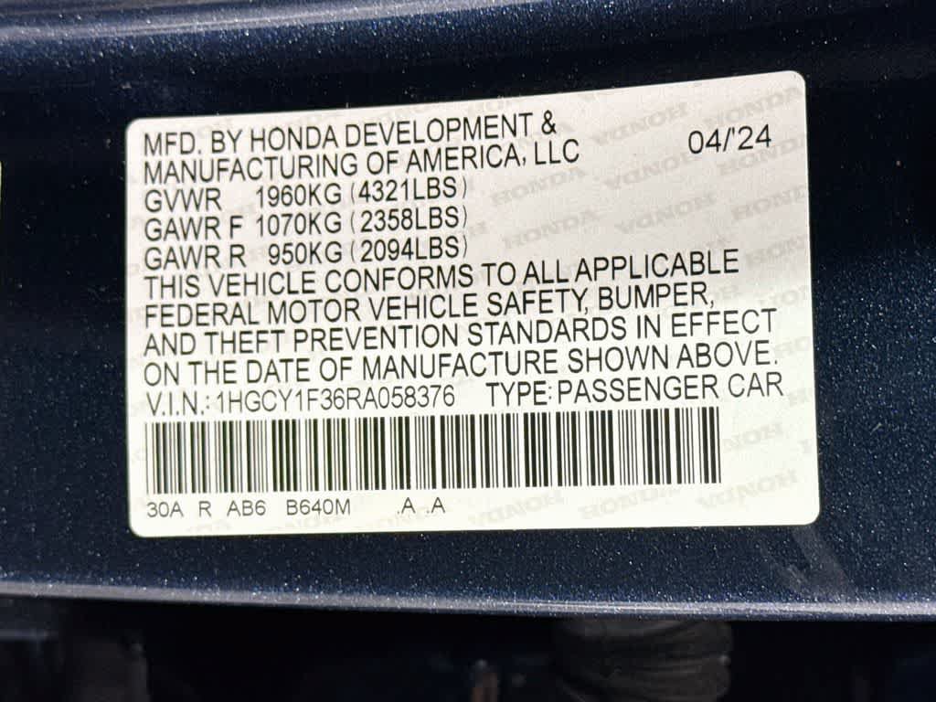 Certified 2024 Honda Accord EX image 32