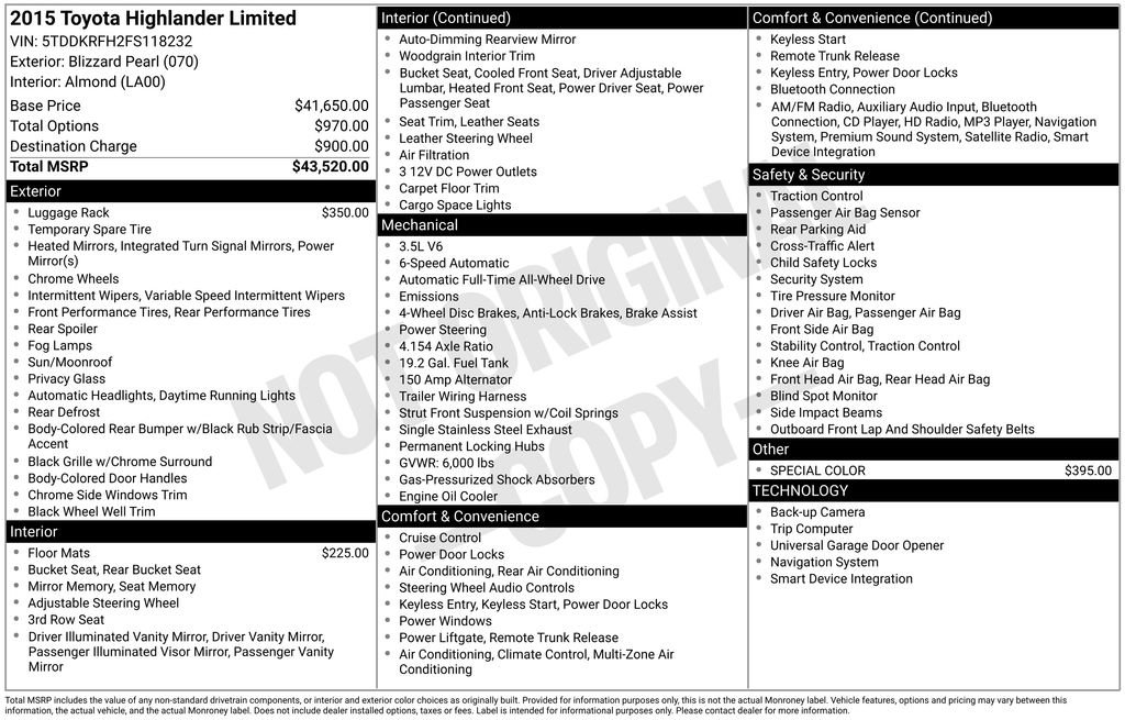 Used 2015 Toyota Highlander Limited image 35