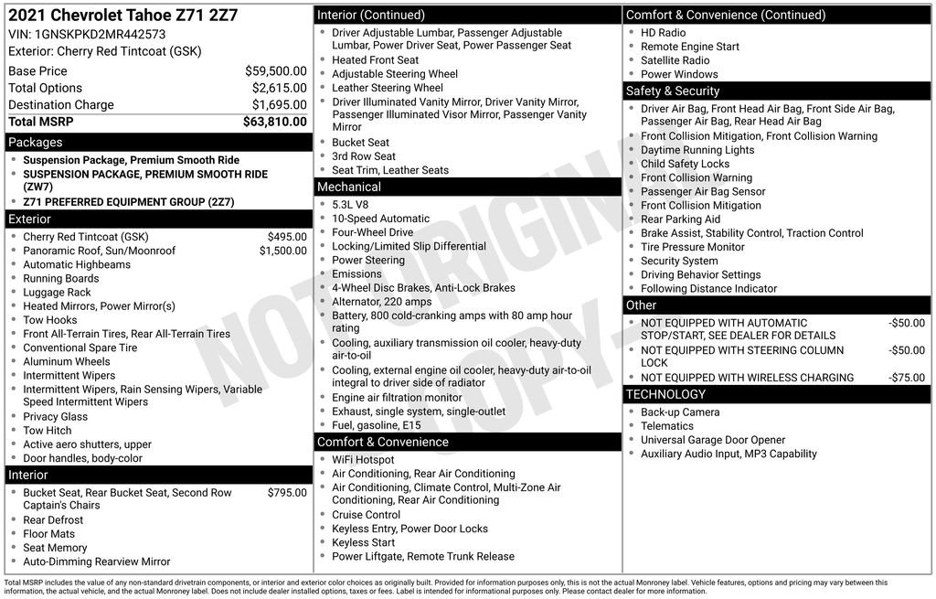 Used 2021 Chevrolet Tahoe Z71 image 11