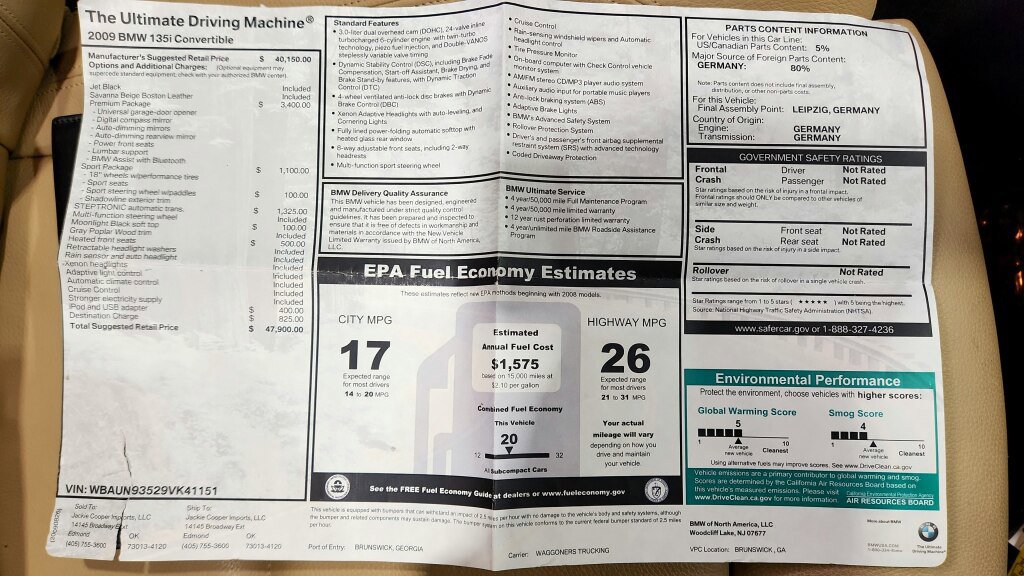 Used 2009 BMW 135i Convertible image 30