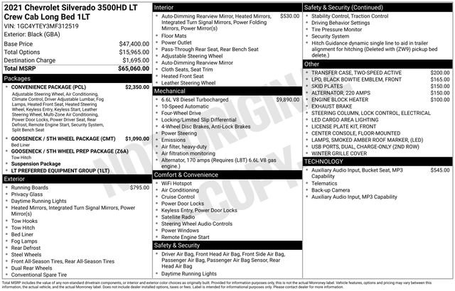 Used 2021 Chevrolet Silverado 3500 LT w/ Convenience Package AWD/4WD image 10