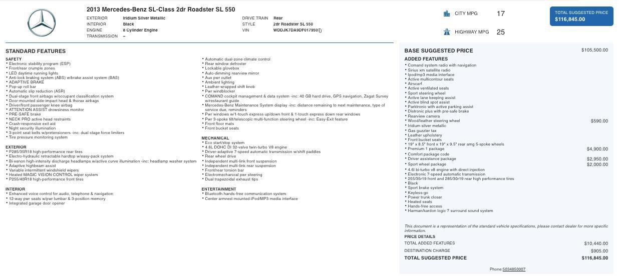 Used 2013 Mercedes-Benz SL 550 w/ Premium Pkg image 5