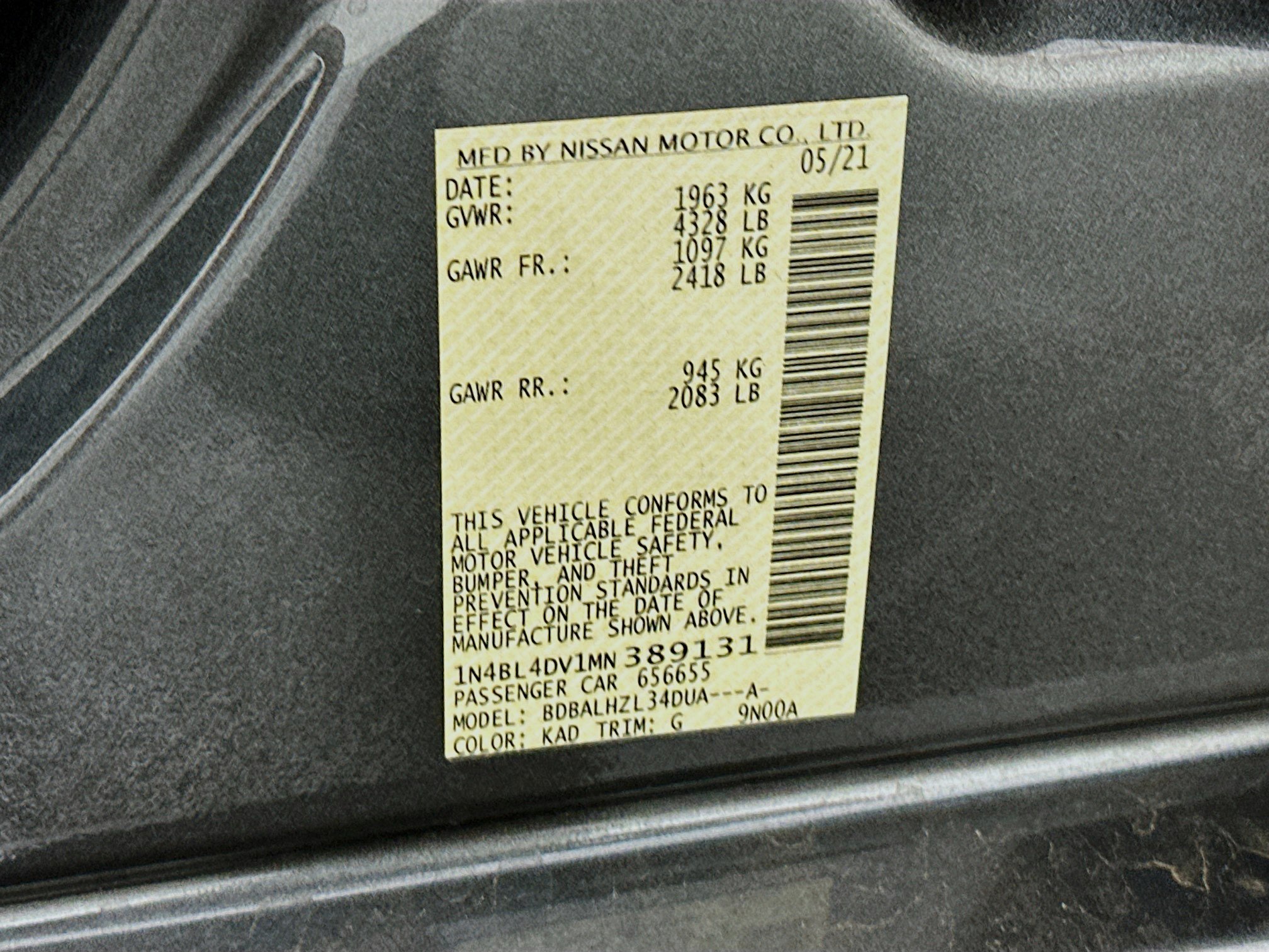 Used 2021 Nissan Altima 2.5 SV image 12