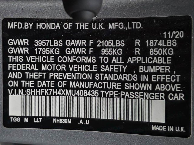 Used 2021 Honda Civic Sport image 37