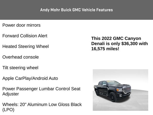 Used 2022 GMC Canyon Denali w/ Denali Black Edition Package image 20