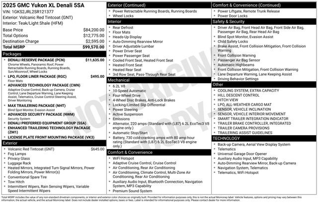 Used 2025 GMC Yukon XL Denali w/ Denali Reserve Package AWD/4WD image 48