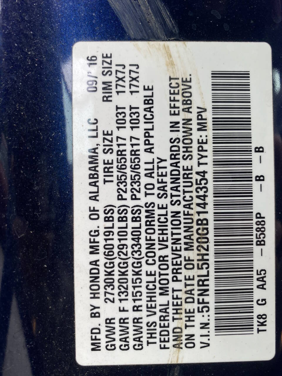 Used 2016 Honda Odyssey LX image 35