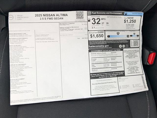 New 2025 Nissan Altima 2.5 S image 16
