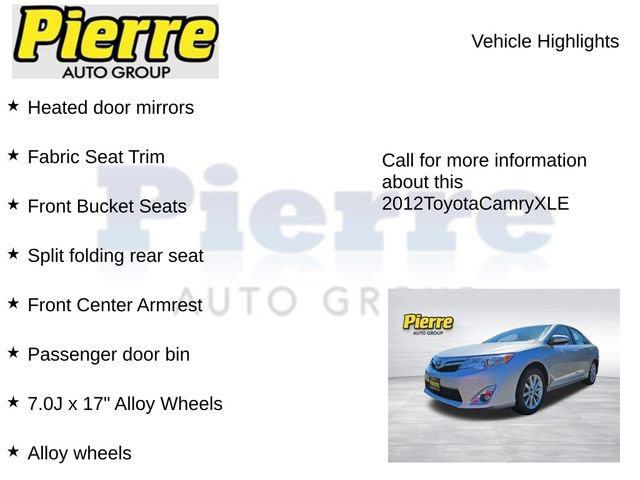 Used 2012 Toyota Camry XLE FWD image 13