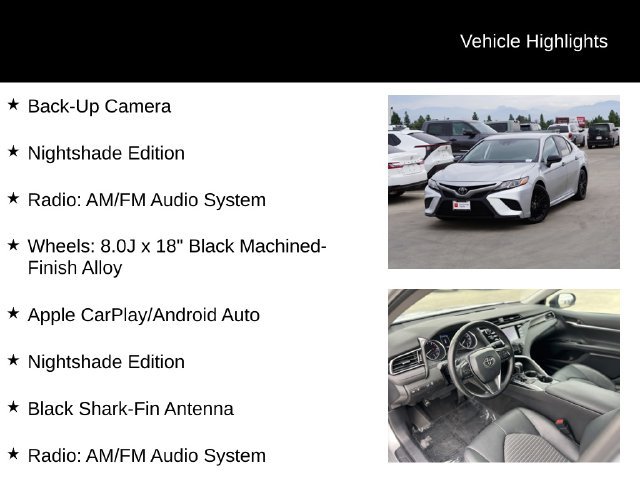 Used 2020 Toyota Camry SE w/ Carpet Mat Package FWD image 3