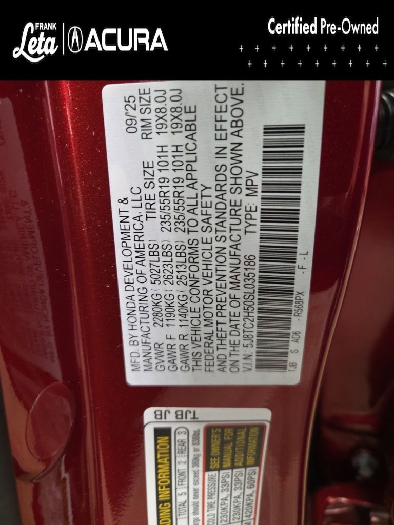 Certified 2025 Acura RDX w/ Technology Package image 27