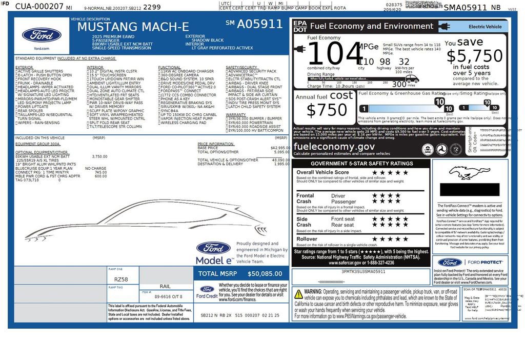 Used 2025 Ford Mustang Mach-E Premium AWD/4WD image 39