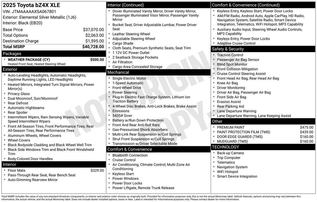 Used 2025 Toyota bZ4X FWD w/ Weather Package image 17