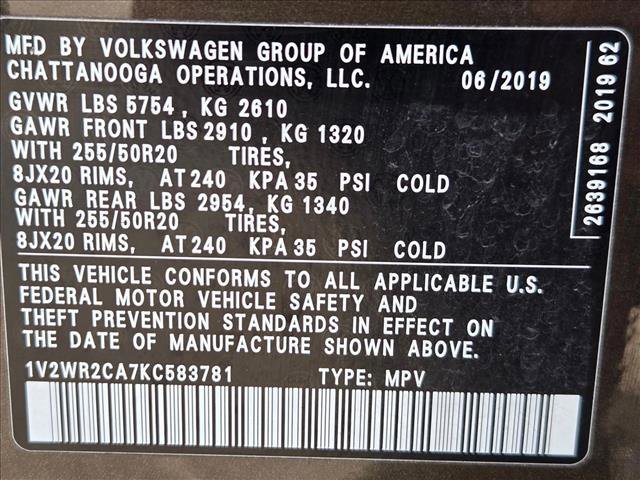 Used 2019 Volkswagen Atlas SE FWD image 16