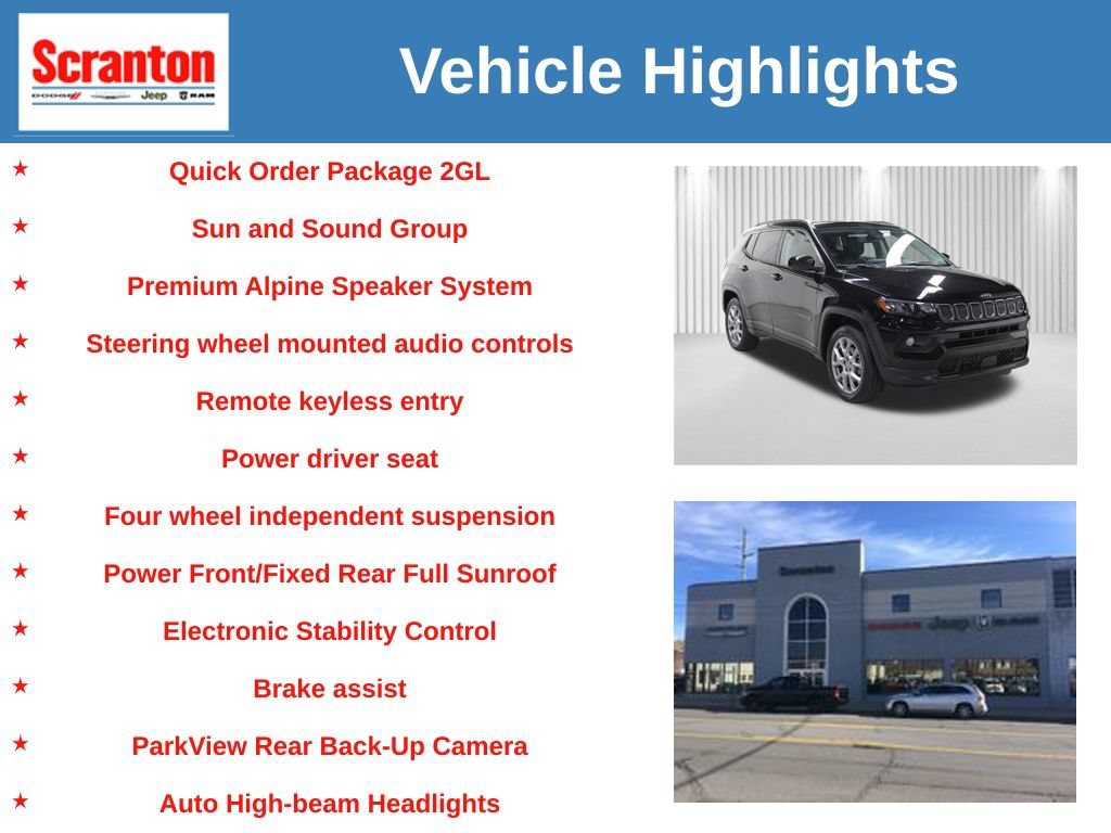 Certified 2022 Jeep Compass Latitude w/ Sun and Sound Group AWD/4WD image 6
