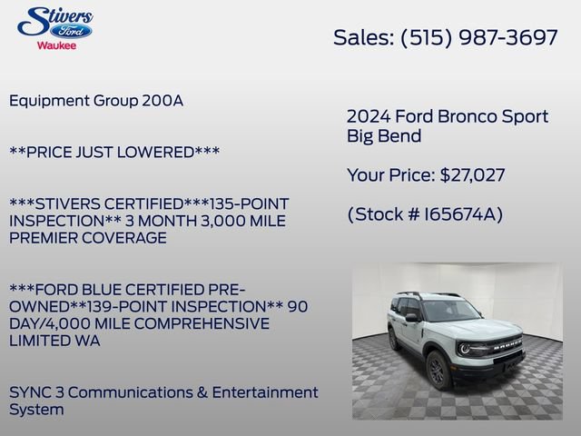 Certified 2024 Ford Bronco Sport Big Bend AWD/4WD image 8