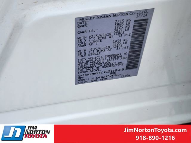 Used 2015 Nissan Pathfinder SL w/ Trailer Tow Package FWD image 34