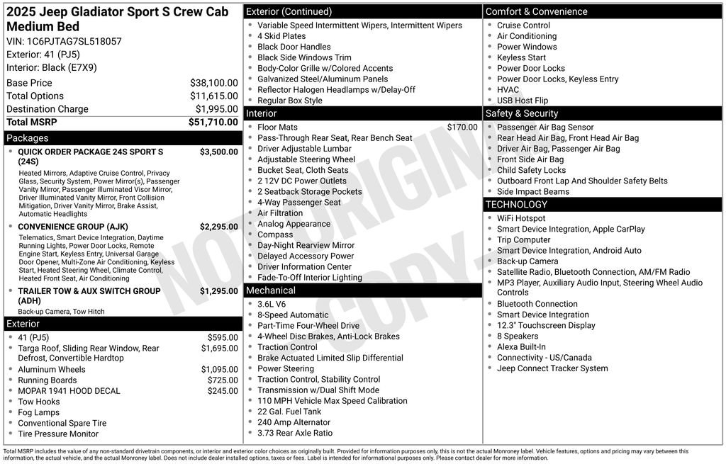 Used 2025 Jeep Gladiator Sport AWD/4WD image 39