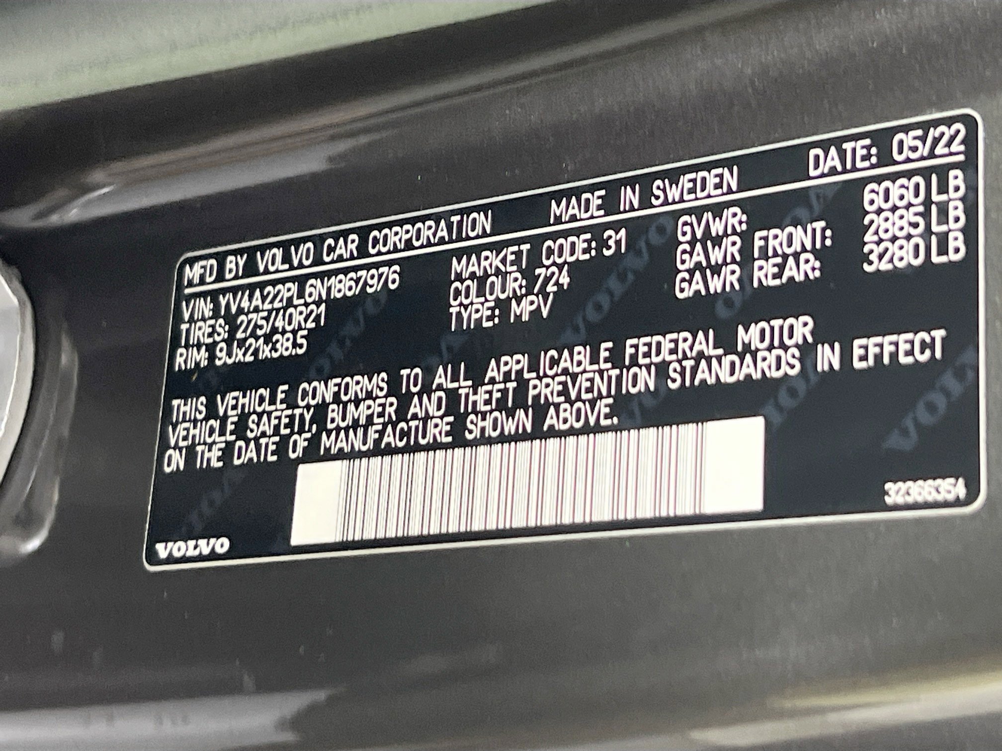 Used 2022 Volvo XC90 T6 Inscription w/ Advanced Package image 33