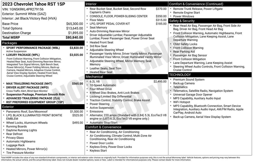 Certified 2023 Chevrolet Tahoe RST w/ Sport Performance Package AWD/4WD image 41