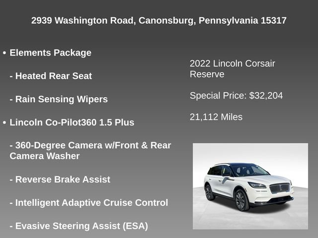 Used 2022 Lincoln Corsair Reserve w/ Equipment Group 201A image 18