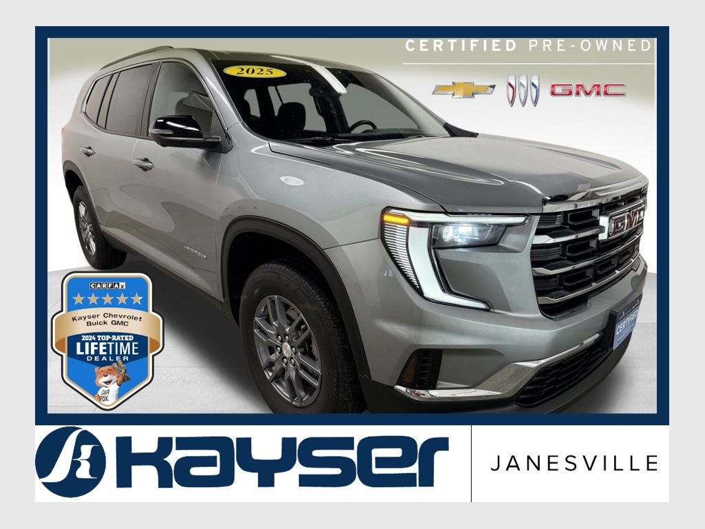 Certified 2025 GMC Acadia Elevation w/ LPO, Floor Liner Package