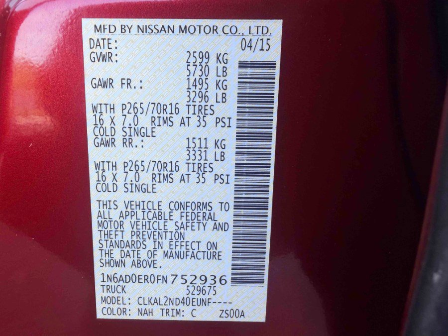 Used 2015 Nissan Frontier SV w/ SV Value Truck Package image 35