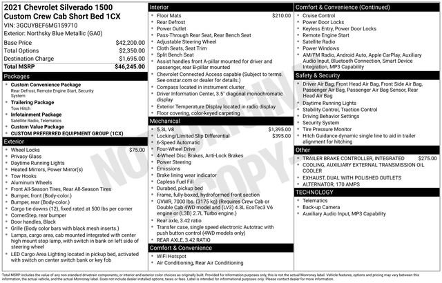 Used 2021 Chevrolet Silverado 1500 Custom AWD/4WD image 6