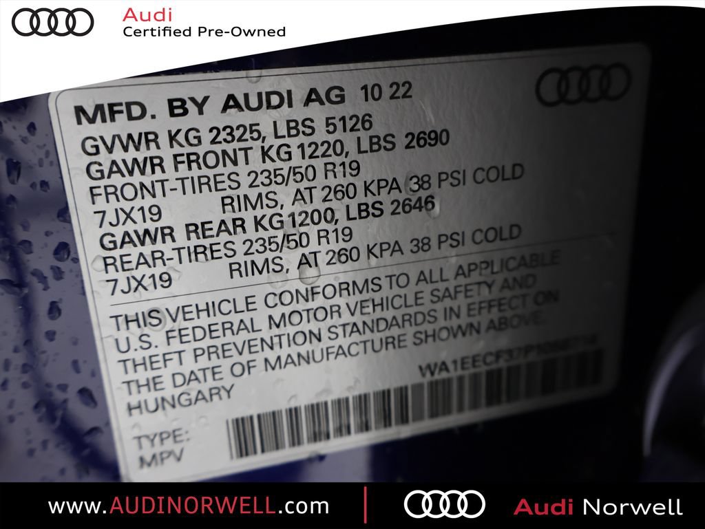 Certified 2023 Audi Q3 2.0T Premium Plus w/ Premium Plus Package AWD/4WD image 3