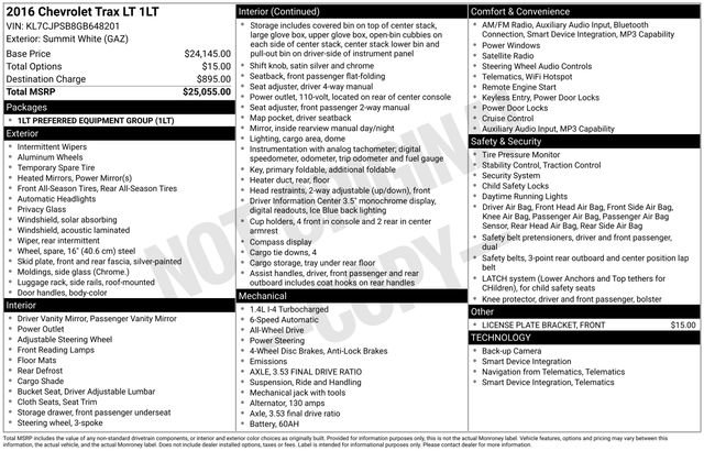 Used 2016 Chevrolet Trax LT image 5