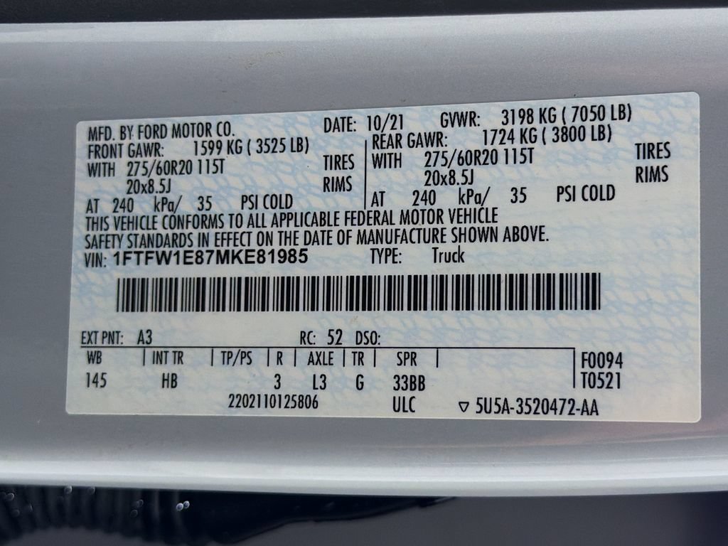 Used 2021 Ford F150 Lariat AWD/4WD image 36
