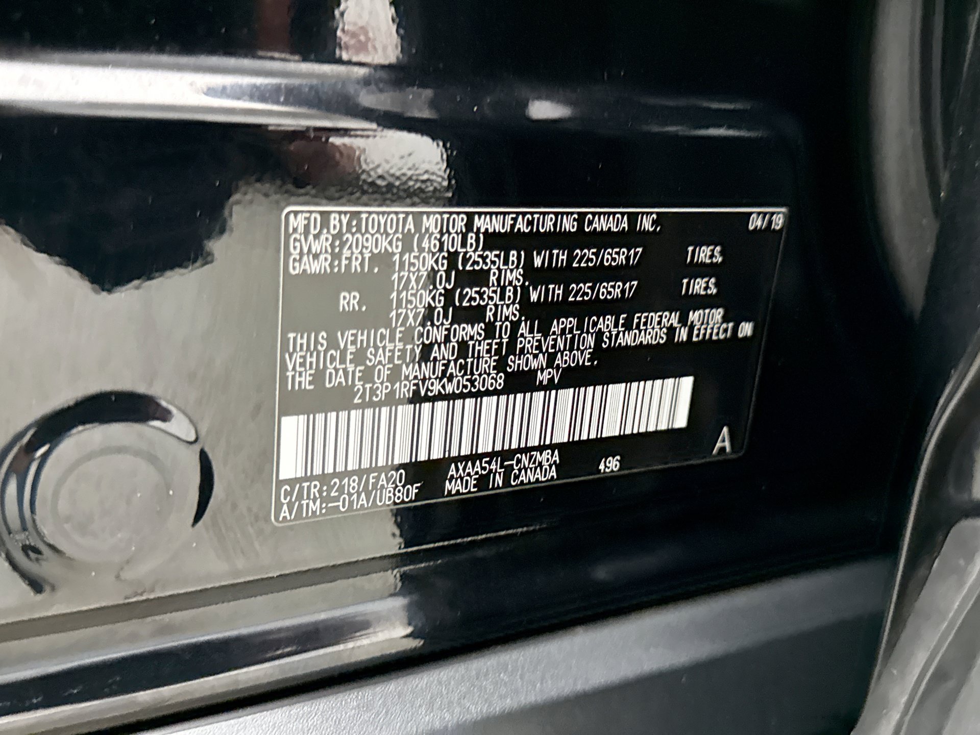 Used 2019 Toyota RAV4 XLE w/ Convenience Package AWD/4WD image 25