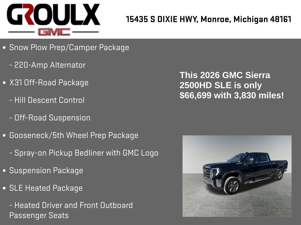 Used 2026 GMC Sierra 2500 SLE w/ SLE Value Package; image 31