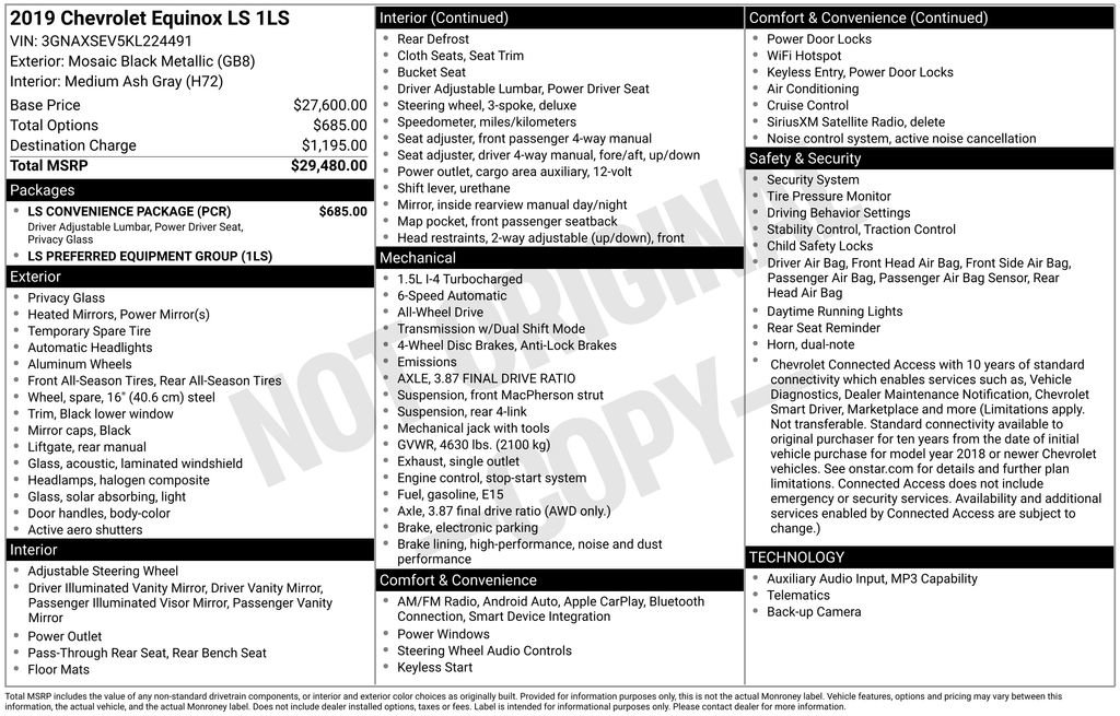 Used 2019 Chevrolet Equinox LS w/ LS Convenience Package image 12