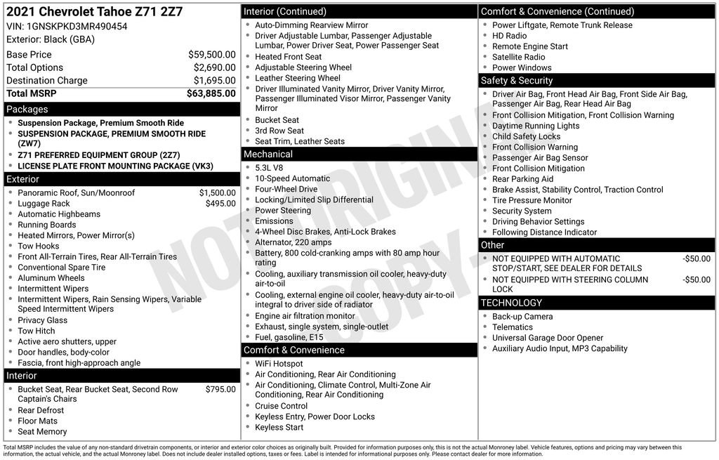 Used 2021 Chevrolet Tahoe Z71 AWD/4WD image 10