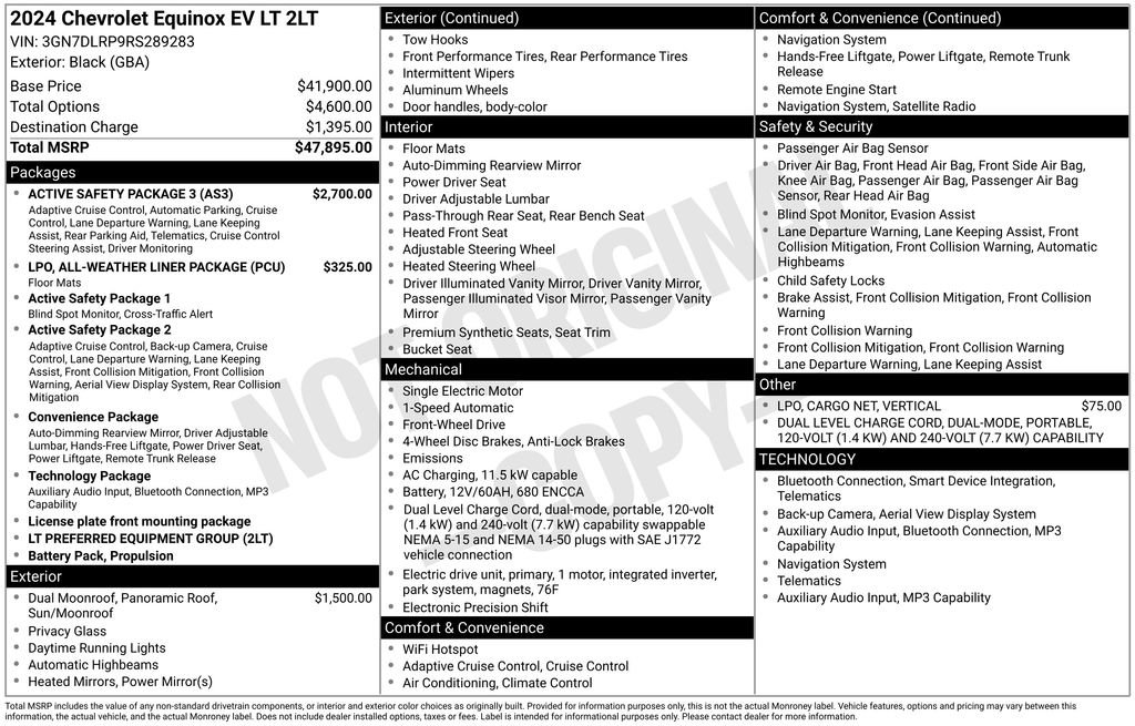 Used 2024 Chevrolet Equinox EV LT w/ Active Safety Package 3 FWD image 4