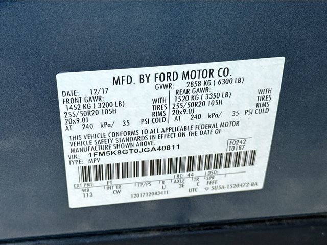 Certified 2018 Ford Explorer Sport w/ Equipment Group 401A image 37